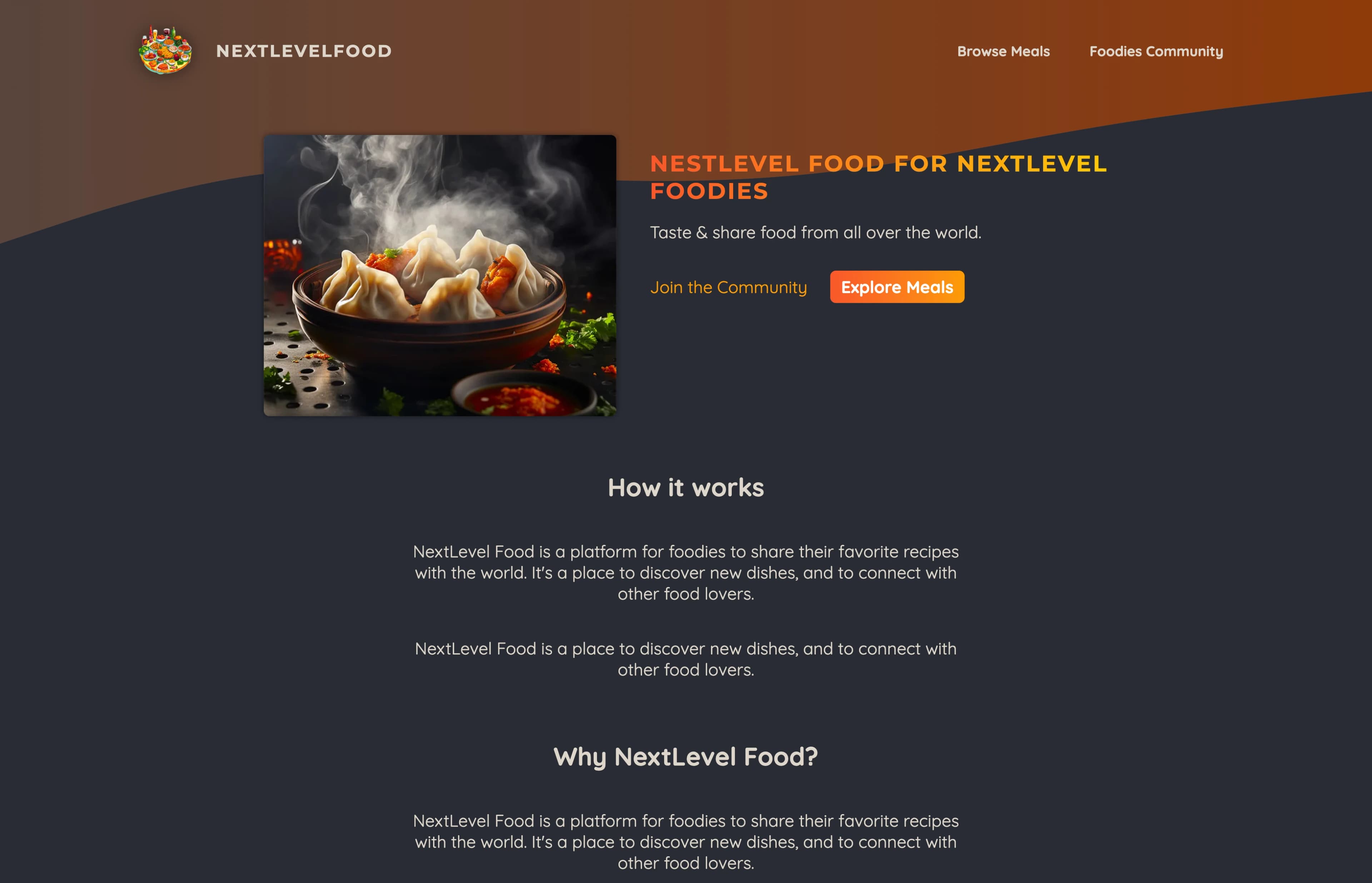 Preview of Food App